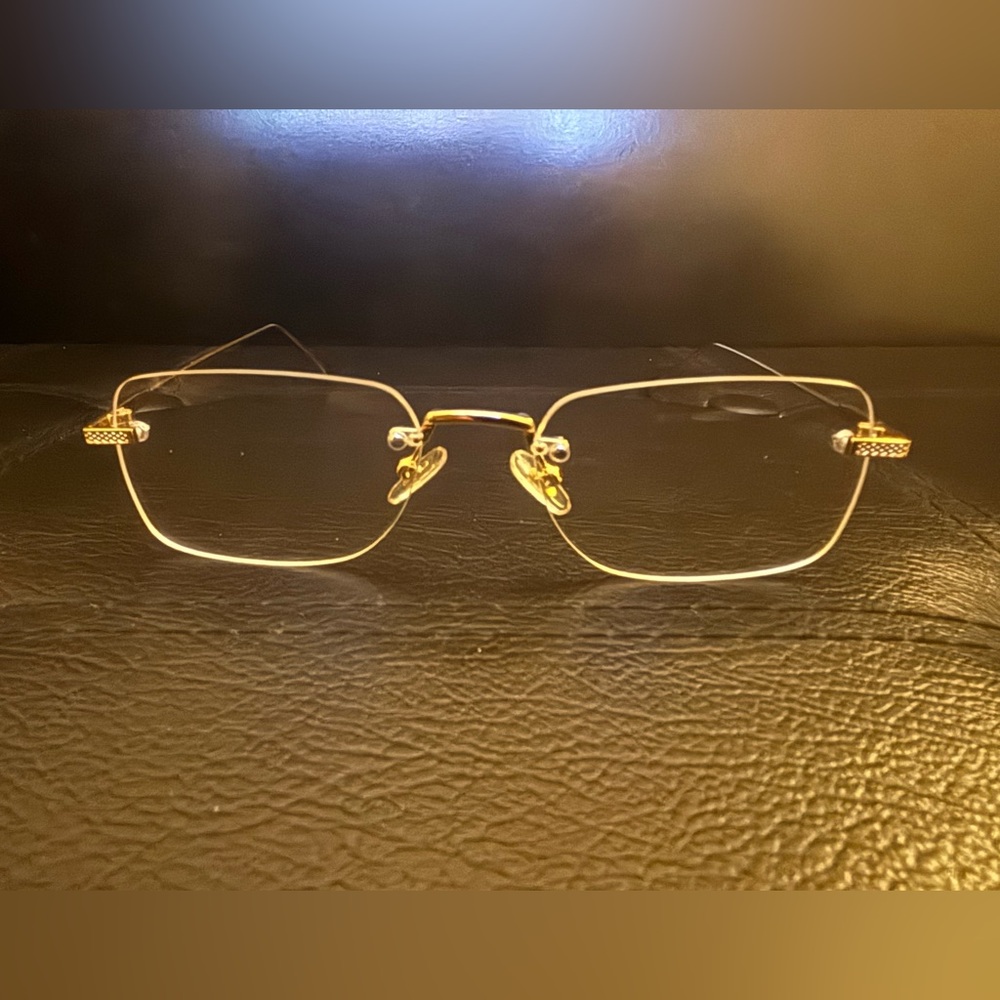 Gold Rimless Eyeglasses